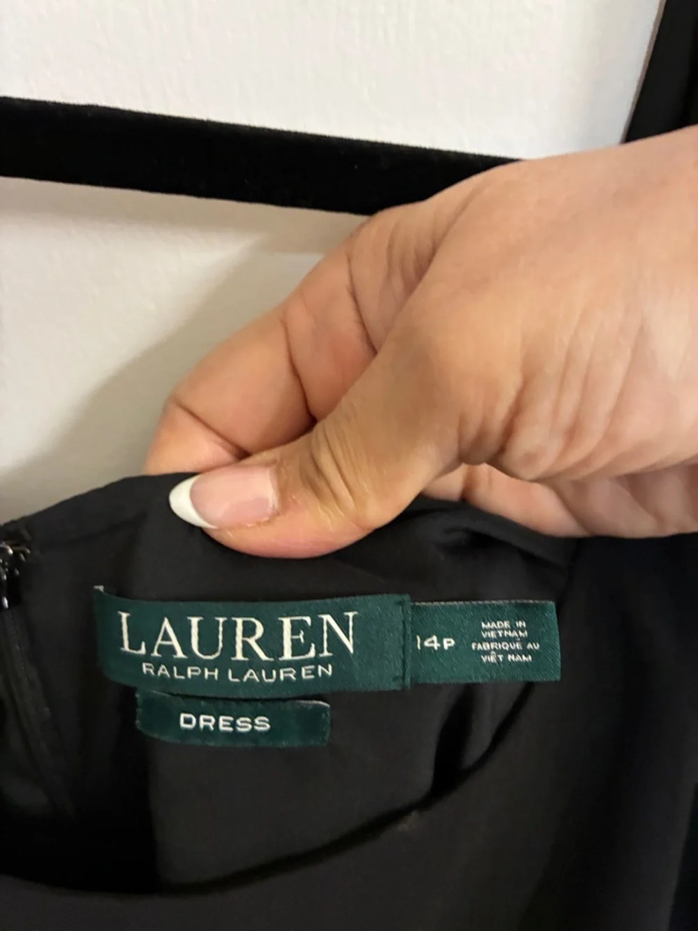 Lauren Ralph Lauren Black and White Striped Midi Dress Sz 14P